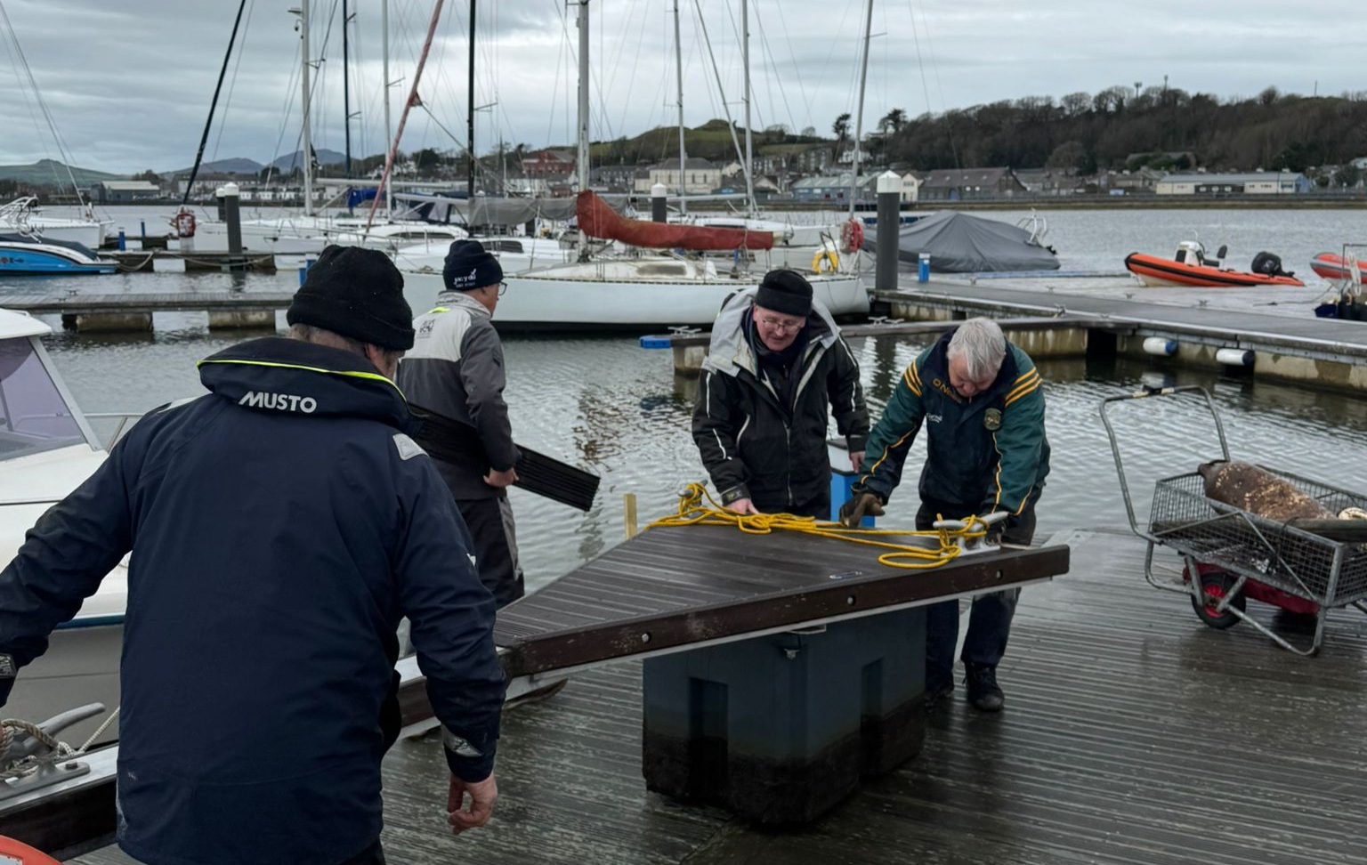 Volunteers moving the economy  pontoon