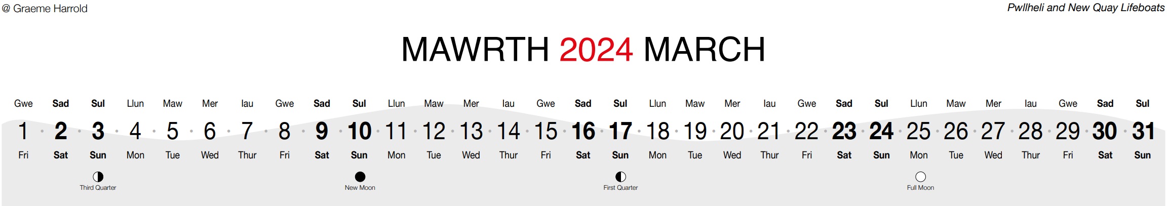 Calendar Dates March 2024